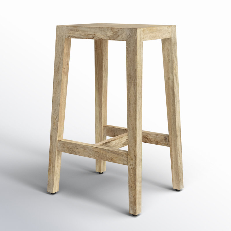Tabouret de comptoir en bois massif de 25 po Veronica, Bois brun