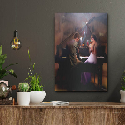 «Cigar Bar Love» par Murray Henderson, art mural en métal Mercer41, 24 po x 36 po