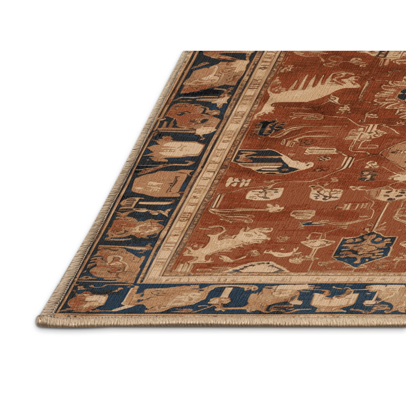 Tapis brun lavable à la machine, Rectangle 2 pi x 3 pi