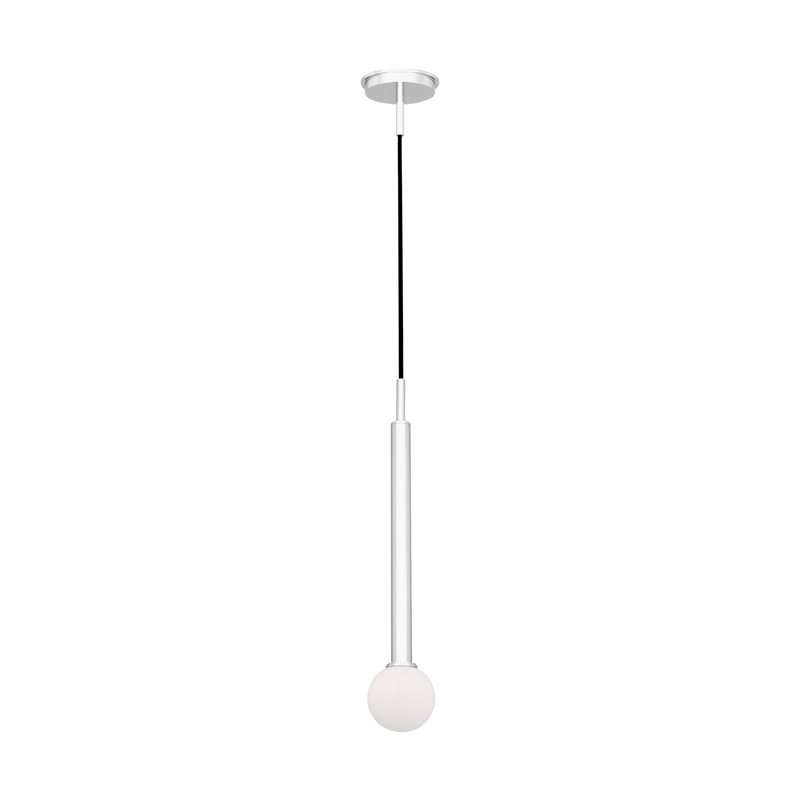 Allegra 1-Light Metal Pendant, 20" H x 8" W x 8" D, Polished Nickel