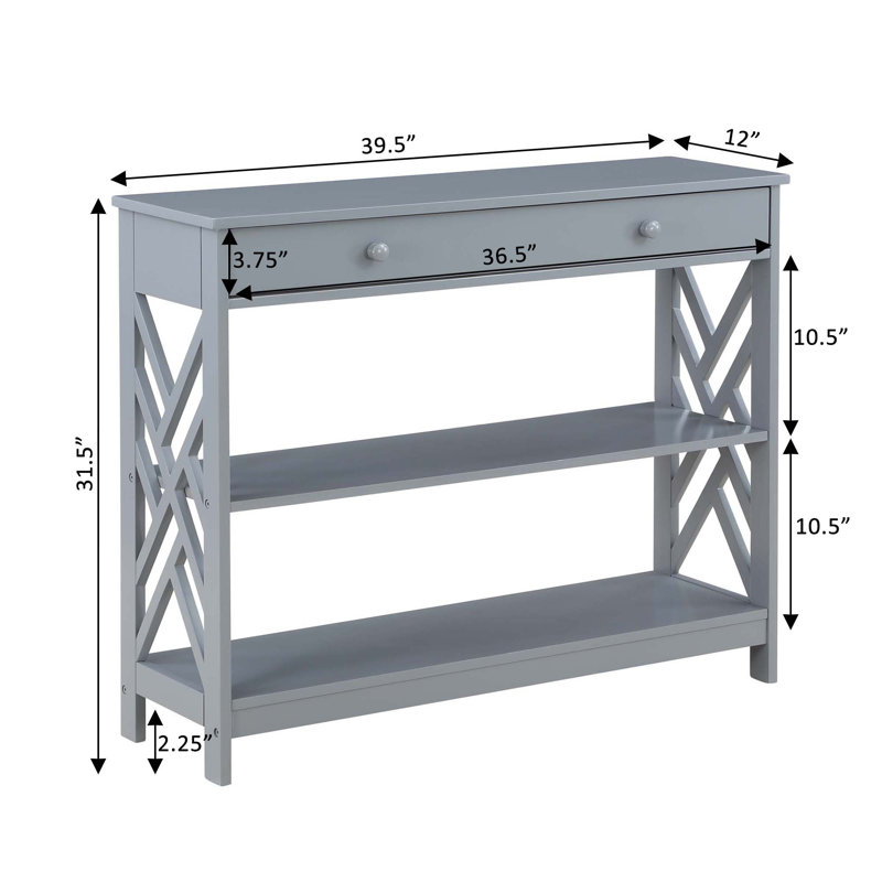 Huggard 39.5'' Console Table, Gray