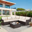 7 Piece Rattan Sectional Seating Group with Cushions-91440560