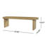 Banc de salle à manger d'intérieur en pin, siège en bois massif de L 62,9 po, capacité de poids de 350 lb, pouvant accueillir 3 personnes pour la cuisine, la salle à manger et l'espace de vie