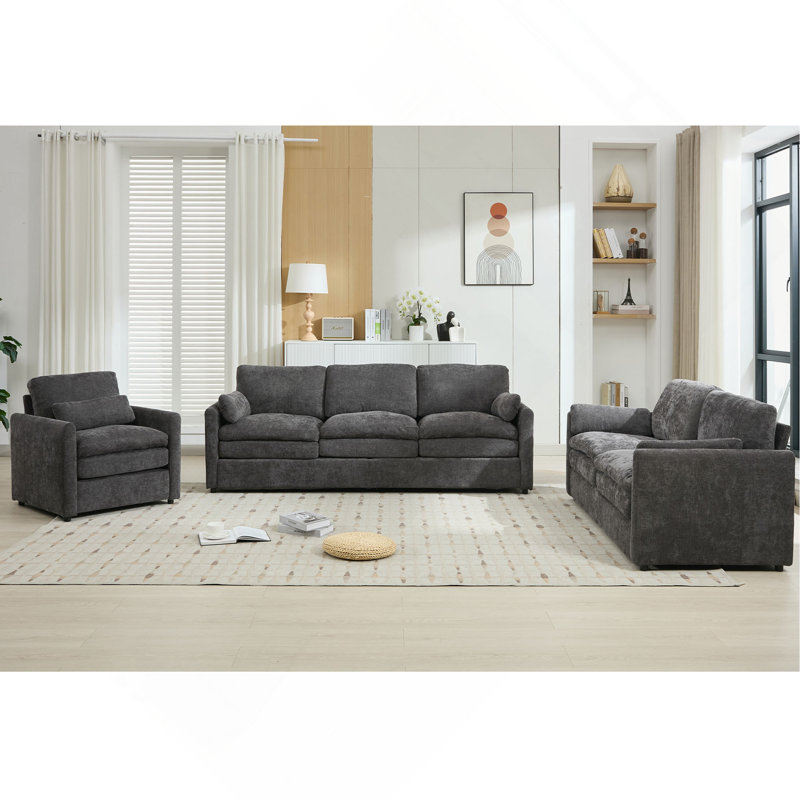 Ensemble de canapé rembourré Cozy, Grey