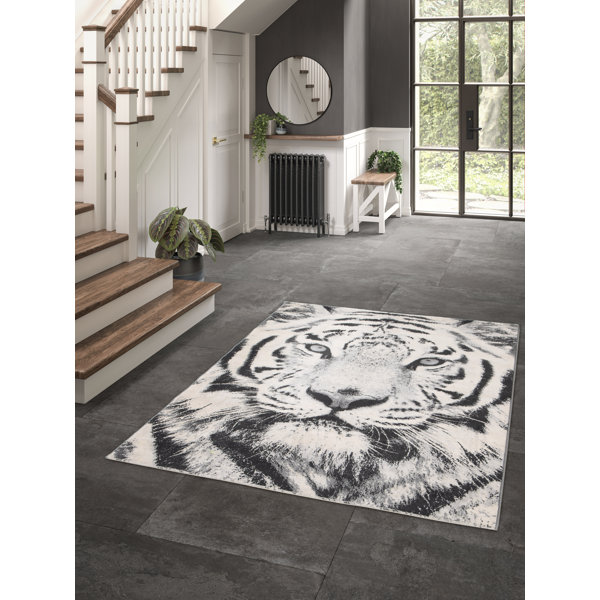 Luxury Tiger Shaped Handtufted Rug All Cut Rug Tibetan Tiger 