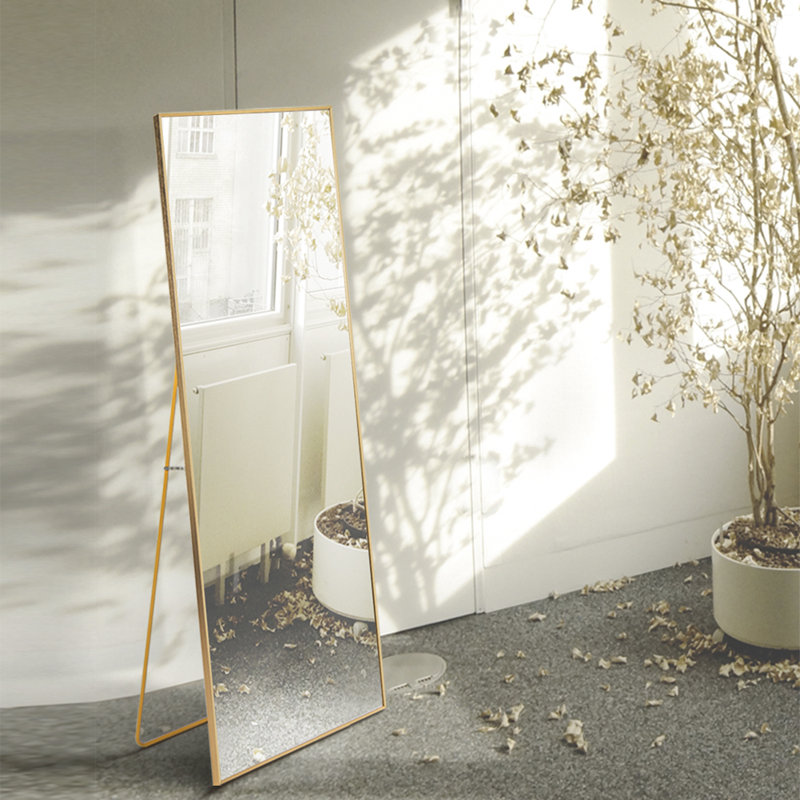Tahmin Metal Flat Mirror, Gold, 150cm x 40cm