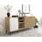 Stylish Oak & White Console Table, 70.9 x 31.5 x 17.7 inches | 100% Melamine Coated Chipboard, Plastic Legs | Multiple Shelves, Wall-Mountable Design, Perfect for Living Room, Hallway, or Entryway Decor-106861086