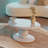 30"L Modern Cobblestone End Table – High Gloss Finish, Composite Wood, Sculptural Design-1418110862