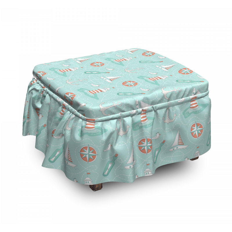Housse pour repose-pieds font dashed trace font