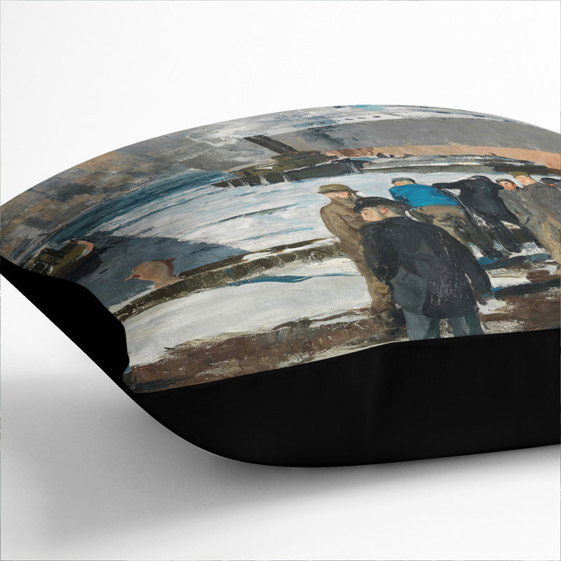 Square Cushion, 40cm H x 40cm W x 15cm D, Black