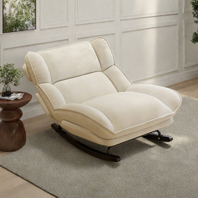 Balcony Casual Rocking Chair with Adjustable Back