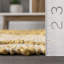 Tapis jaune en coton géométrique crocheté à la main-80016134