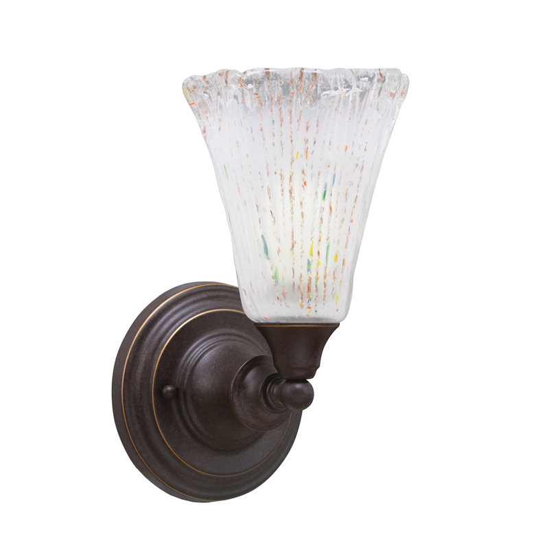 Wall Sconce With 5.5" Crystal Glass, Frosted, Chrome