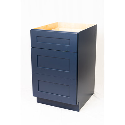 Armoire de rangement à 3 tiroirs H 34,5 po de style Shaker prête à assembler