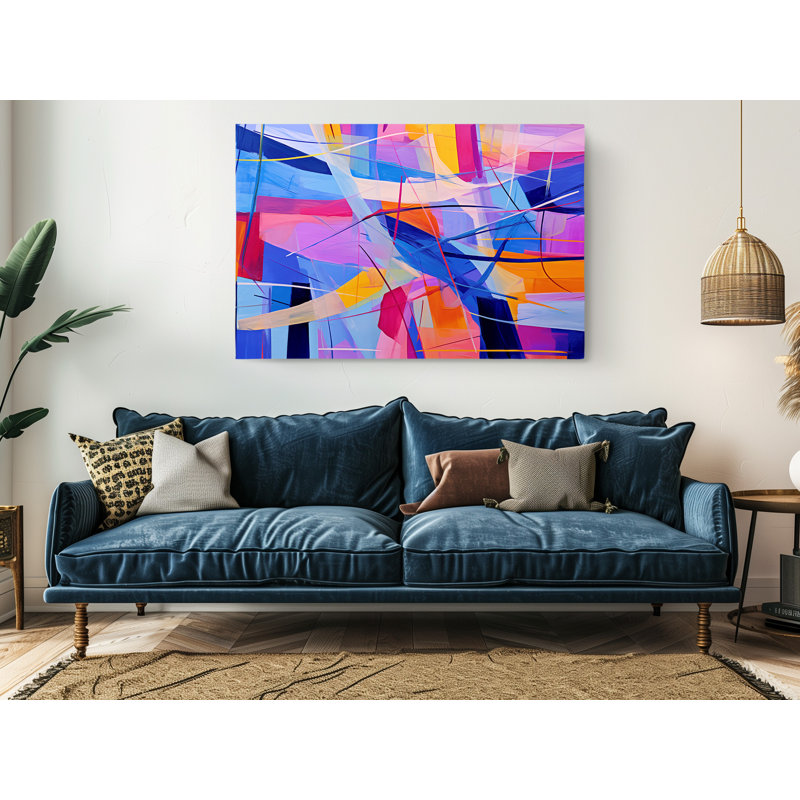 Reproduction de peinture de formes abstraites colorées, art mural moderne pour la maison et le bureau, reproduction de peinture