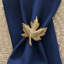 Metal Maple Gold Napkin Rings