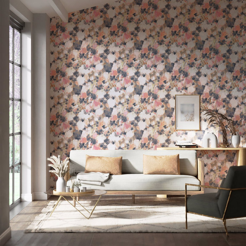 Exuberance 10.05m x 52cm Wallpaper Roll, Heather/Indigo