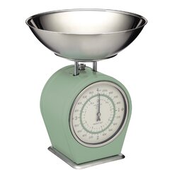 Compact Chrome Kitchen Weighing Scale 3kg Measurement Cooking Baking Gadget  Grams Kilograms Pounds Metric Imperial Mechanical Kitchenware 