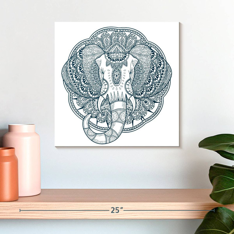 Brampt Graceful Elephant, 16" H x 16" W
