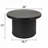 Round Wooden Coffee Table Set
