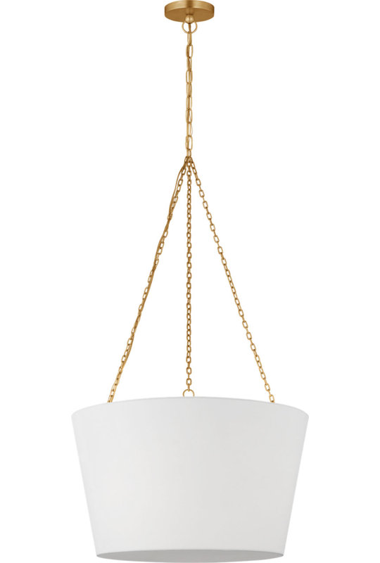 Herve Hanging Shade, Burnished Brass, 43.63" H x 24" W x 24" D