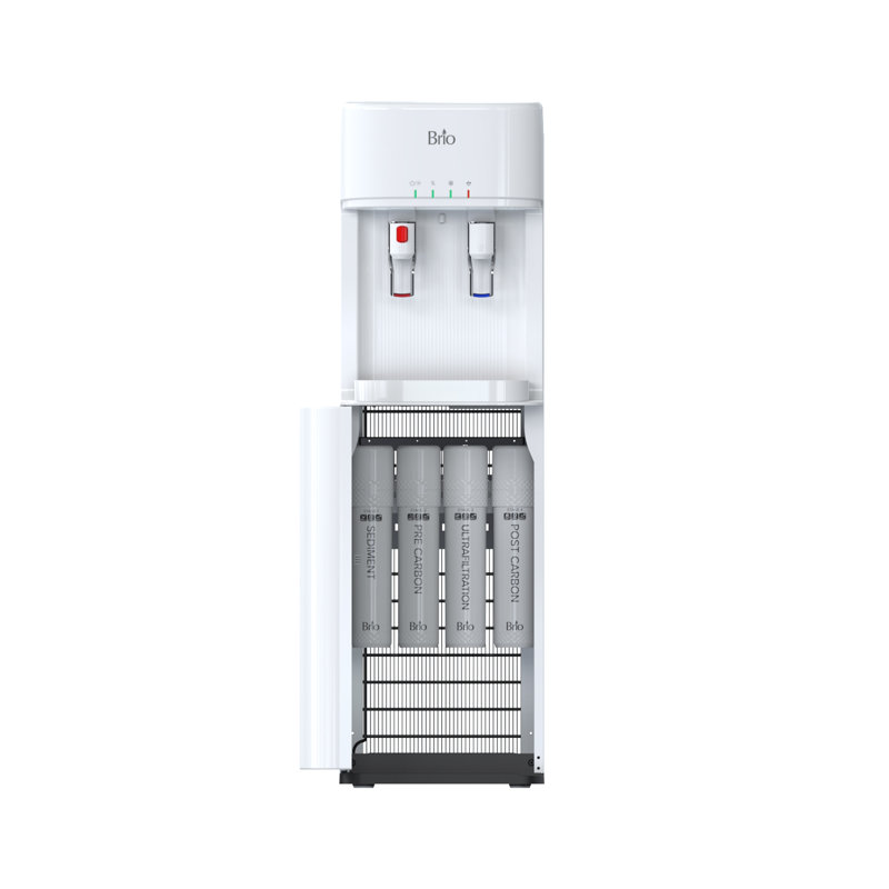 Brio White Countertop Bottleless Water Dispenser with 3-Stage Filtration