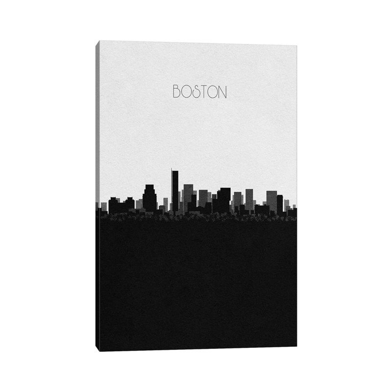 Boston, Massachusetts City Skyline by Ayse Deniz Akerman - Wrapped Canvas Gallery-Wrapped Canvas Giclée