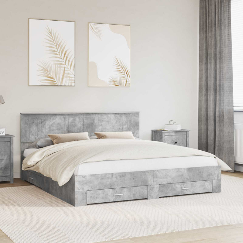 Bed, Concrete Grey, Super King (6')