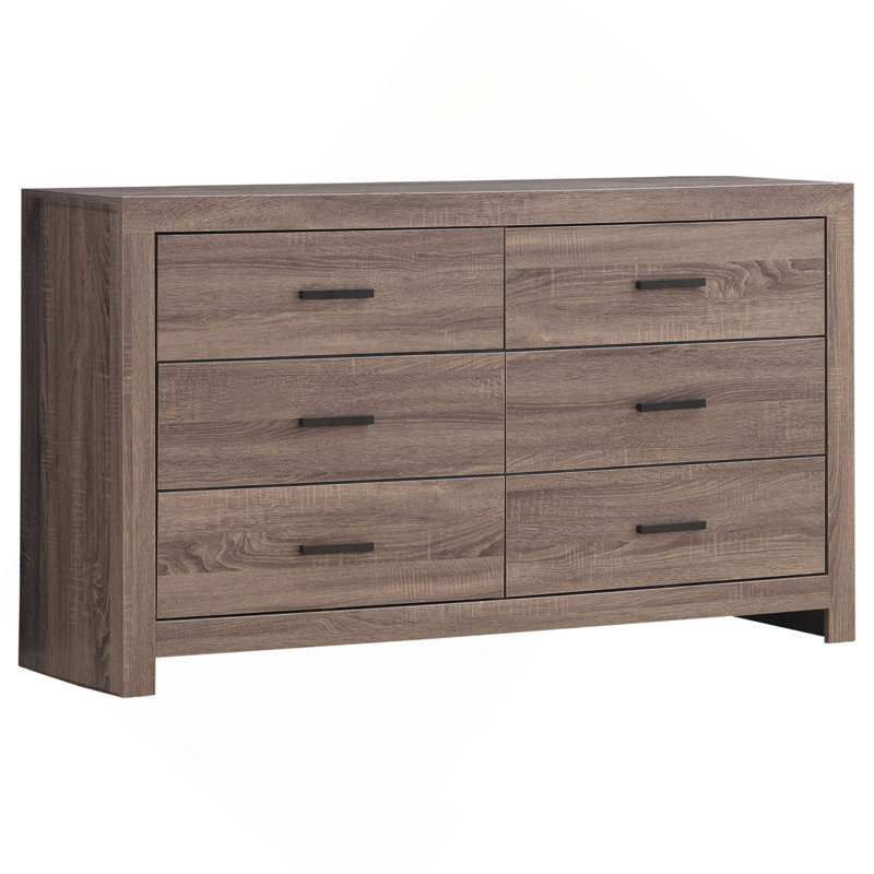 Commode 6 tiroirs, Chêne