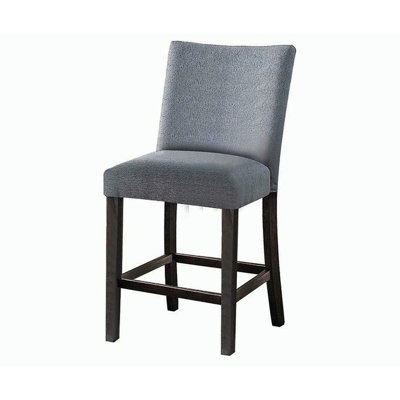 De 2 chaises sans accoudoirs à hauteur de comptoir, dossier haut, siège rembourré en tissu, finition patinée, profondeur de produit de 24 po, profondeur de paquet de 41,5 po, siège 2 et siège en tissu, largeur de 19 po, 13,5 po