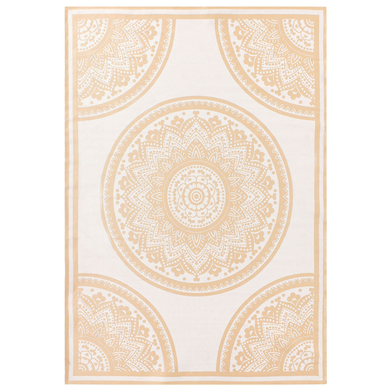 Outdoor Rug HUBLI Beige, Rectangle 160 x 230 cm