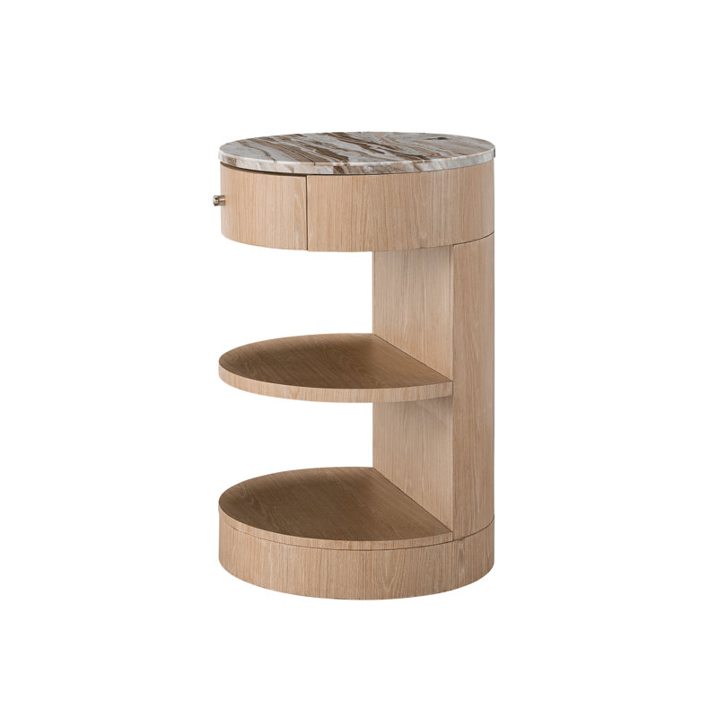 Table de chevet 1 tiroir brun clair
