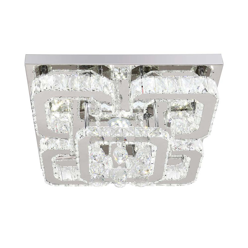 Bonas 1-Light 50cm LED Crystal Flush Mount Light