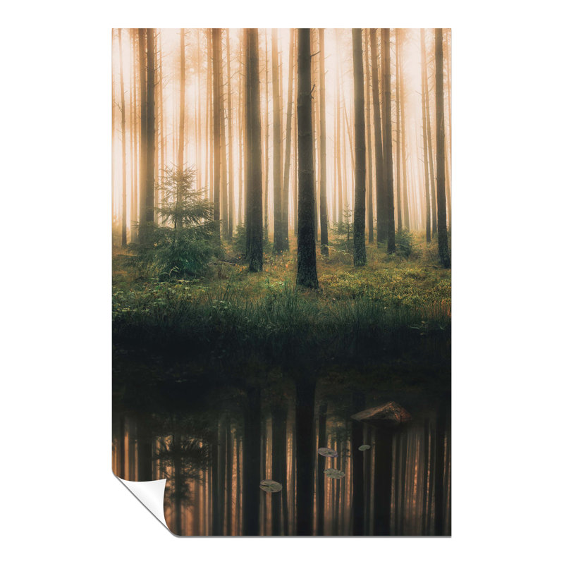 Reflection In The Foggy Forest - No Frame Print, 31cm H x 20cm W