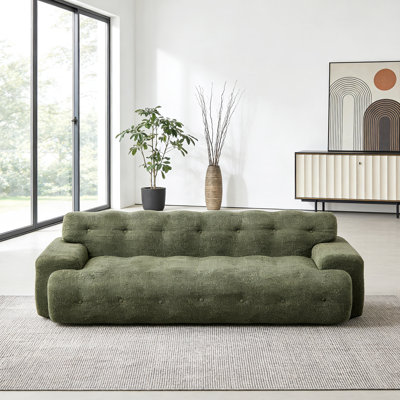 87.4" Modern Chenille Upholstered Sofa with Cloud-Like Comfort