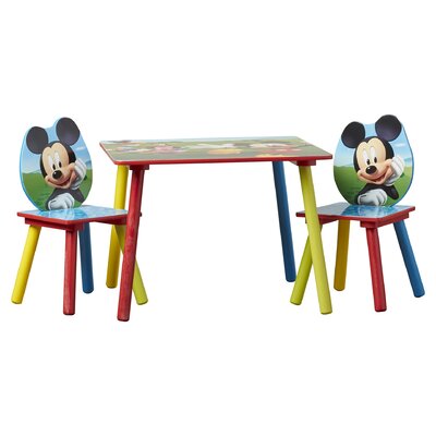 Mickey Mouse Kids 3 Piece Writing Table and Chair Set -  Delta Children, TT89450MM