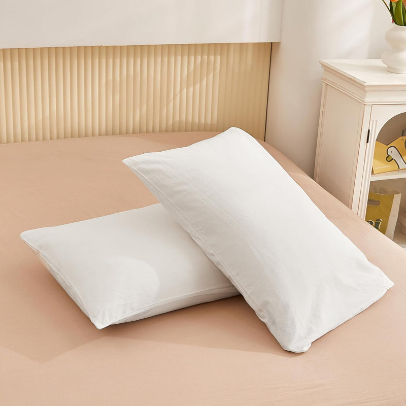 100% Egyptian-Quality Cotton Standard/Queen Size Pillow Cases Set Of 2-800 Thread Count Pillow Cover - Soft, Cooling Pillowcases Set Of 2 For Standard/Queen Pillows