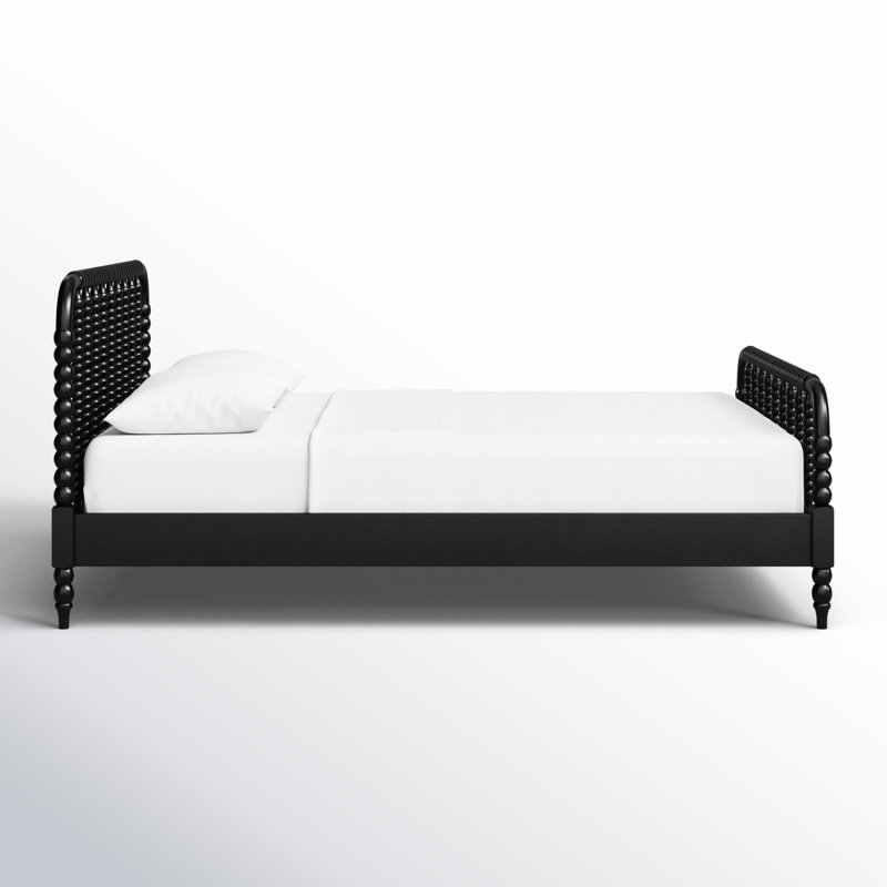 Benbrook Wood Spindle Bed, Black, Queen