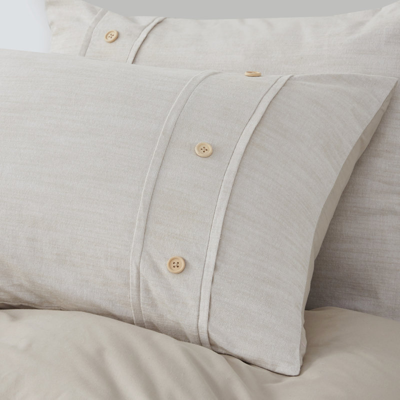 Housse de couette en coton biologique double / grand, 3 pièces, sensation naturelle et vivifiante