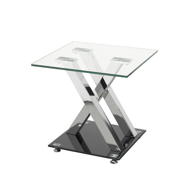 Table de bout - Argent / Noir