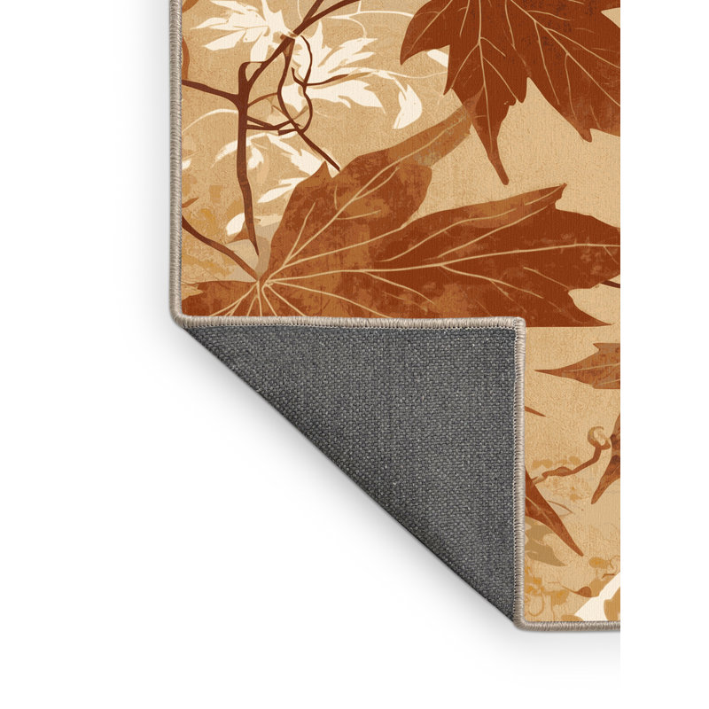 Tapis floral moelleux et moelleux en érable pour jardin, 5 x 7