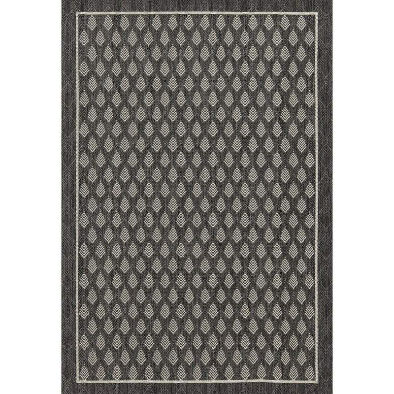 2 Ft. 7 In. X 3 Sunshine Gchar2008 Anthracite Area Rug, Polypropylene, Stain , , For Patio And Living Spaces Indoor/Outdoor 2.7 7.3 Ft., Polypropylene , Suitable Room