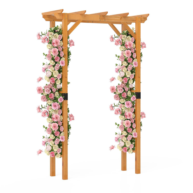 140cm W x 60cm D Solid Wood Arbour in Orange