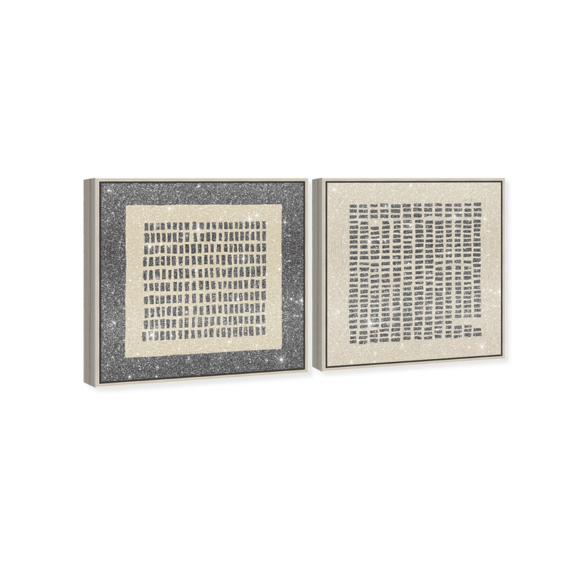 Tiny Windows Set Set by Oliver Gal, 31"H x 31"W, Silver Floater Frame