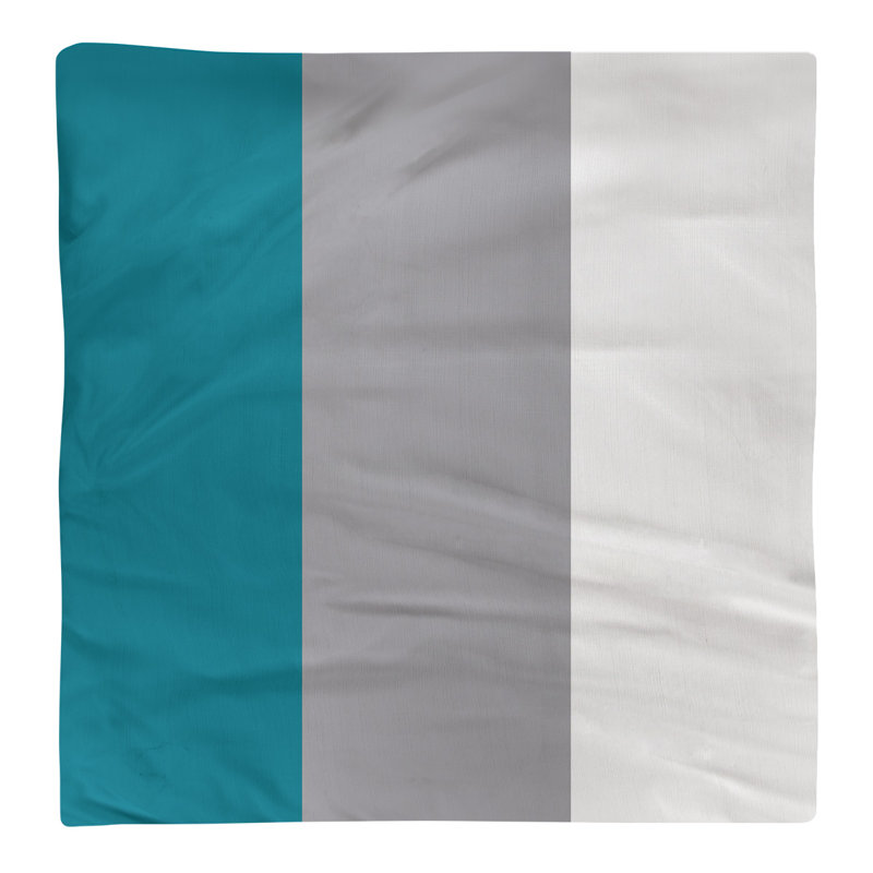 Serviette pour dîner de basket Charlotte, l 10 po x L 10 po, Sarcelle /Gris / Blanc, Polyester