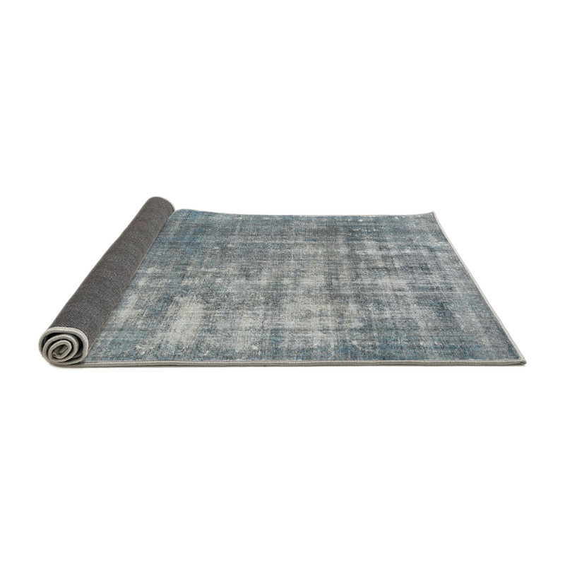 Tapis gris/vert traditionnel, Rond 4 pi