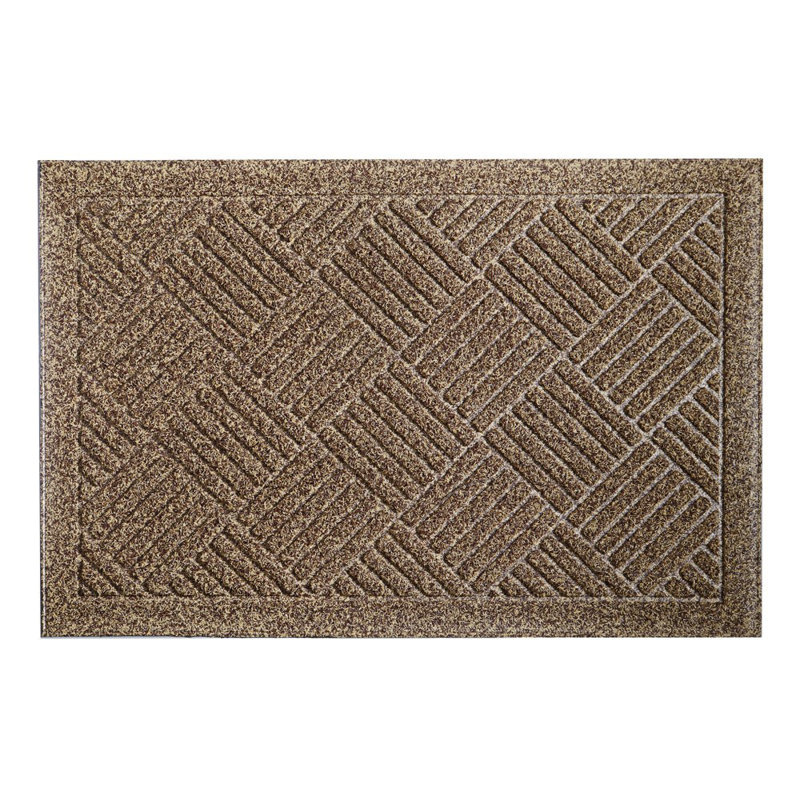 Geometric Outdoor Doormat, Brown