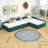 Karesinda Twin Size Upholstered Daybed with Trundle and Drawer-1516441578
