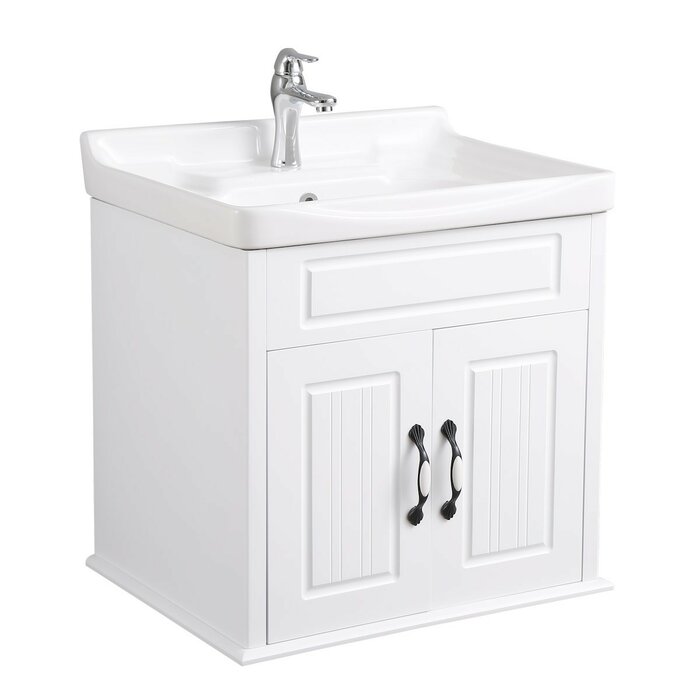 The Renovators Supply Inc. 23.625'' Gloss Square Drop-in Bathroom Sink ...