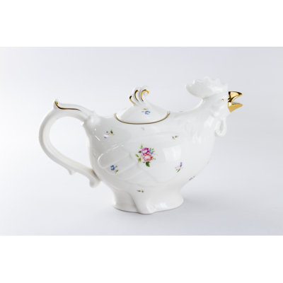 Coq 24 oz. Théière en porcelaine